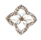 SET OF THREE SILVER-TONE METAL FILIGREE FLORAL BROOCHES at Ross's Online Art Auctions