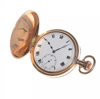 10CT GOLD-PLATED GENT'S FOB WATCH at Ross's Online Art Auctions
