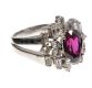 PLATINUM RUBY AND DIAMOND CLUSTER RING at Ross's Online Art Auctions