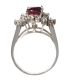 PLATINUM RUBY AND DIAMOND CLUSTER RING at Ross's Online Art Auctions