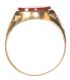 9CT GOLD SIGNET RING SET WITH CARNELIAN at Ross's Online Art Auctions