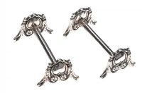 PAIR OF STERLING SILVER KNIFE RESTS at Ross's Online Art Auctions