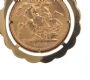 SOVEREIGN COIN WITHIN 9CT GOLD PENDANT MOUNT at Ross's Online Art Auctions