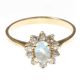 18CT GOLD AND CRYSTAL CLUSTER RING at Ross's Online Art Auctions