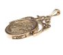 9CT GOLD SWIVEL FOB PENDANT SET WITH A ST GEORGE MEDAL at Ross's Online Art Auctions