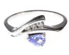 9CT WHITE GOLD TANZANITE AND DIAMOND RING at Ross's Online Art Auctions