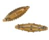 A DUO OF ENGRAVED ROLLED GOLD BAR BROOCHES at Ross's Online Art Auctions