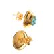 9CT GOLD EARRINGS SET WITH TURQUOISE at Ross's Online Art Auctions