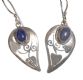STERLING SILVER PIERCED DROP EARRINGS SET WITH LAPIS LASULI at Ross's Online Art Auctions