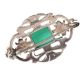 PIERCED SILVER BROOCH SET WITH TURQUOISE AND MARCASITE at Ross's Online Art Auctions