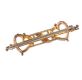 9CT GOLD PIERCED BAR BROOCH WITH HEARTS AND SET WITH RUBY AND SEED PEARLS at Ross's Online Art Auctions