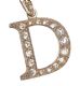 SILVER AND CUBIC ZIRCONIA 'D' PENDANT ON A STERLING SILVER CURB LINK CHAIN at Ross's Online Art Auctions