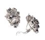 18CT WHITE GOLD SAPPHIRE AND DIAMOND SPRAY CLUSTER EARRINGS at Ross's Online Art Auctions