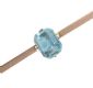9CT ROSE GOLD BAR BROOCH SET WITH AQUAMARINE at Ross's Online Art Auctions