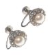 VINTAGE CIRO SILVER-TONE METAL EARRINGS SET WITH FAUX PEARLS AND CRYSTALS at Ross's Online Art Auctions