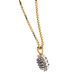 18CT GOLD SAPPHIRE AND DIAMOND CLUSTER PENDANT ON AN 18CT GOLD BOX LINK CHAIN at Ross's Online Art Auctions