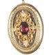 VICTORIAN 9CT GOLD PENDANT/BROOCH SET WITH A GARNET at Ross's Online Art Auctions