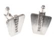 18CT WHITE GOLD AND DIAMOND GENT'S CUFFLINKS at Ross's Online Art Auctions