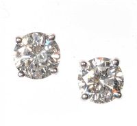 18CT GOLD AND DIAMOND STUD EARRINGS at Ross's Online Art Auctions