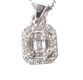 9CT WHITE GOLD AND DIAMOND CLUSTER PENDANT AND CHAIN at Ross's Online Art Auctions