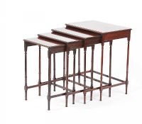 NEST OF 4 MAHOGANY TEA TABLES at Ross's Online Art Auctions