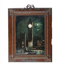 FRAMED MOTHER OF PEARL CLOCK PICTURE at Ross's Online Art Auctions