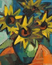 SUNFLOWERS by Colin Davidson RUA at Ross's Online Art Auctions