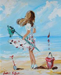AT THE BEACH by Lorna Millar at Ross's Online Art Auctions
