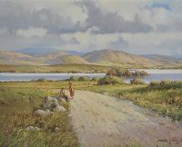 ROADSIDE CHAT, DONEGAL by Arthur H. Twells RUA at Ross's Online Art Auctions
