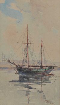 FROM QUEEN'S QUAY, BELFAST by Theo J. Gracey RUA at Ross's Online Art Auctions