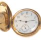 LONGINES ENGRAVED 18CT GOLD LADY'S FOB WATCH at Ross's Online Art Auctions