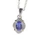 STERLING SILVER TANZANITE AND DIAMOND RING, EARRINGS AND PENDANT SET at Ross's Online Art Auctions