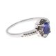 STERLING SILVER TANZANITE AND DIAMOND RING, EARRINGS AND PENDANT SET at Ross's Online Art Auctions