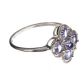 STERLING SILVER AND TANZANITE CLUSTER RING at Ross's Online Art Auctions