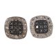 STERLING SILVER AND DIAMOND CLUSTER EARRINGS at Ross's Online Art Auctions