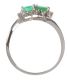 9CT WHITE GOLD BAHIA EMERALD AND WHITE ZIRCON DOUBLE CLUSTER RING at Ross's Online Art Auctions