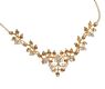 18CT GOLD AND DIAMOND FLORAL CLUSTER NECKLACE at Ross's Online Art Auctions