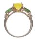 STERLING SILVER MALI OPAL, GREEN TOURMALINE AND ZIRCON DRESS RING at Ross's Online Art Auctions