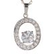 STERLING SILVER AND SWAROVSKI CRYSTAL PENDANT AND CHAIN at Ross's Online Art Auctions