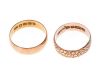 BOXED SET OF TWO GOLD RINGS (9CT KEEPER AND 18CT WEDDING) at Ross's Online Art Auctions