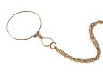 9CT GOLD CASED SINGLE LORGNETTE ON A 9CT GOLD PRINCESS OF WALES CHAIN at Ross's Online Art Auctions