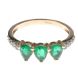9CT GOLD SANTA TEREZINHA EMERALD AND ZIRCON RING at Ross's Online Art Auctions
