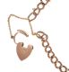9CT ROSE GOLD GATE LINK BRACELET WITH HEART-SHAPED PADLOCK CLASP SET WITH OPAL at Ross's Online Art Auctions