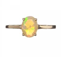 9CT GOLD AND OPAL SOLITAIRE RING at Ross's Online Art Auctions