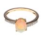 10CT GOLD ETHIOPIAN OPAL AND WHITE ZIRCON RING at Ross's Online Art Auctions