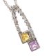 18CT WHITE GOLD FANCY COLOUR SAPPHIRE AND DIAMOND PENDANT AND CHAIN at Ross's Online Art Auctions