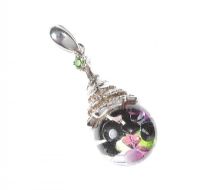 STERLING SILVER MULTI-GEMSTONE BULB PENDANT at Ross's Online Art Auctions