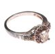 STERLING SILVER MORGANITE AND DIAMOND CLUSTER RING at Ross's Online Art Auctions
