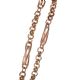 9CT ROSE GOLD ALBERT CHAIN WITH T-BAR AND FOB SET WITH BLUE AGATE AND MOTHER-OF-PEARL at Ross's Online Art Auctions
