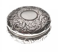 STERLING SILVER PILL BOX at Ross's Online Art Auctions